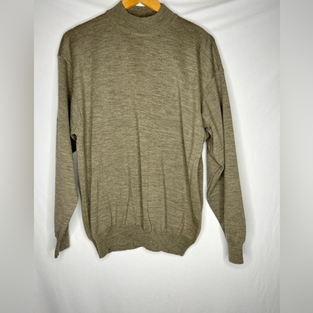 RAFFI LINEA UOMO Mens Brown Sweater XL Made in Italy 100% MERINO WOOL